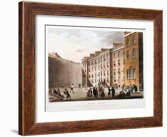 Inner Court, Fleet Prison, London, 1808-1811-Thomas Rowlandson-Framed Giclee Print