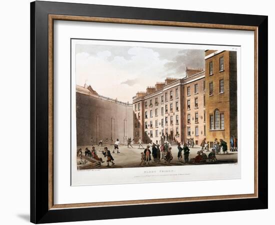 Inner Court, Fleet Prison, London, 1808-1811-Thomas Rowlandson-Framed Giclee Print