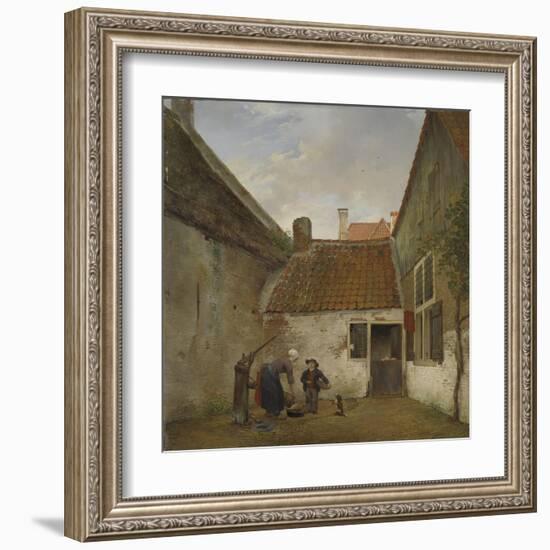 Inner Courtyard, Andreas Schelfhout-Andreas Schelfhout-Framed Art Print