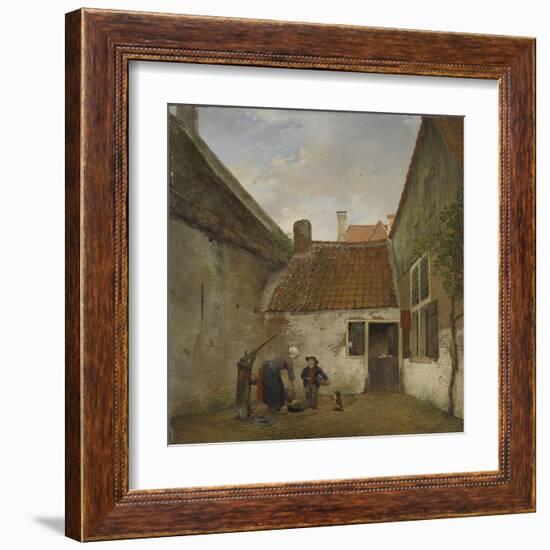 Inner Courtyard, Andreas Schelfhout-Andreas Schelfhout-Framed Art Print