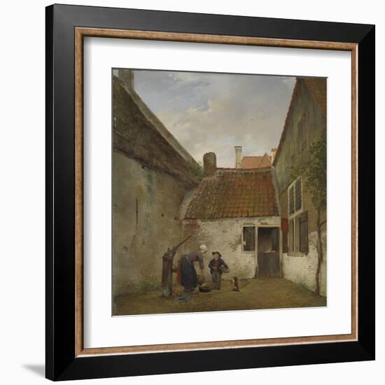 Inner Courtyard, Andreas Schelfhout-Andreas Schelfhout-Framed Art Print