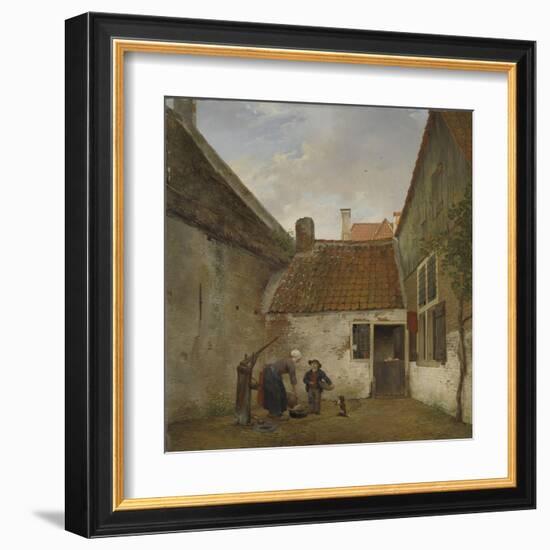 Inner Courtyard, Andreas Schelfhout-Andreas Schelfhout-Framed Art Print