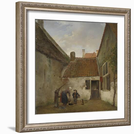 Inner Courtyard, Andreas Schelfhout-Andreas Schelfhout-Framed Art Print