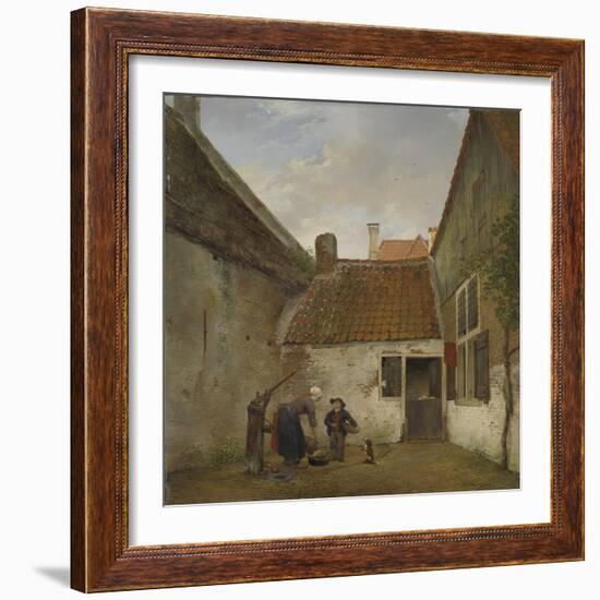 Inner Courtyard, Andreas Schelfhout-Andreas Schelfhout-Framed Art Print