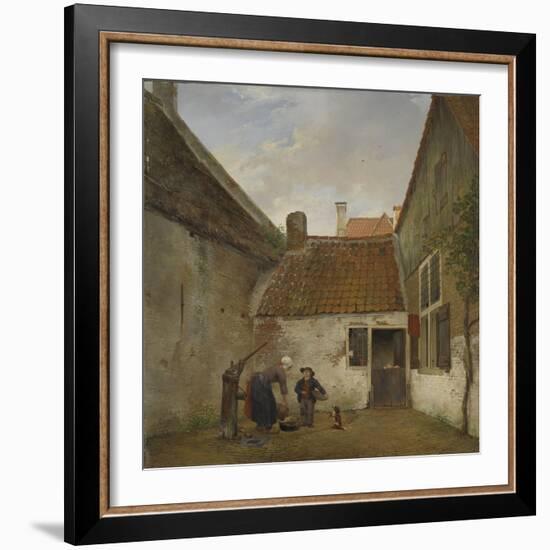 Inner Courtyard, Andreas Schelfhout-Andreas Schelfhout-Framed Art Print