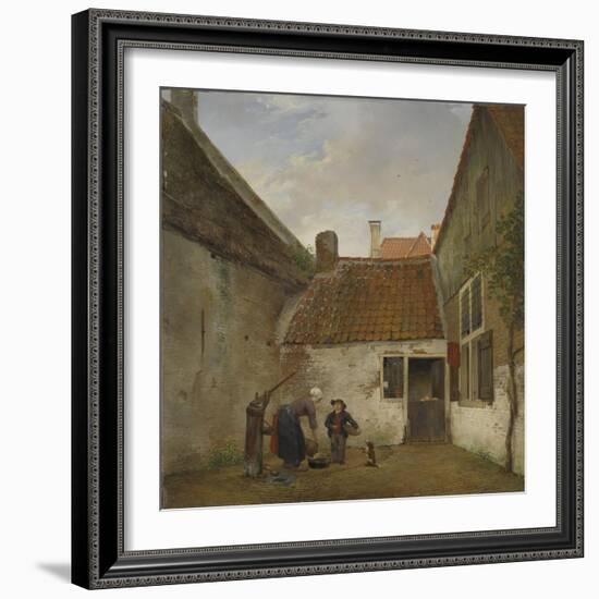 Inner Courtyard, Andreas Schelfhout-Andreas Schelfhout-Framed Art Print