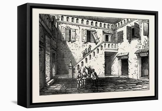 Inner Courtyard of the King of Ashantee's Palace-null-Framed Premier Image Canvas