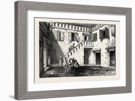 Inner Courtyard of the King of Ashantee's Palace-null-Framed Giclee Print