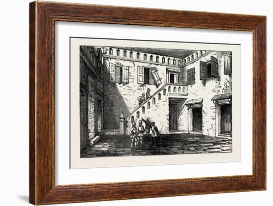 Inner Courtyard of the King of Ashantee's Palace-null-Framed Giclee Print