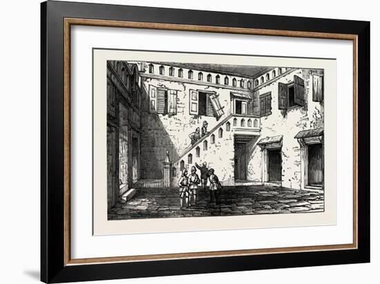 Inner Courtyard of the King of Ashantee's Palace-null-Framed Giclee Print