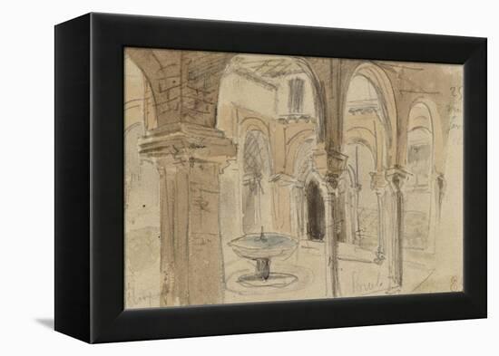 Inner Courtyard of the Monastery of Seville, May 1832-Eugene Delacroix-Framed Premier Image Canvas