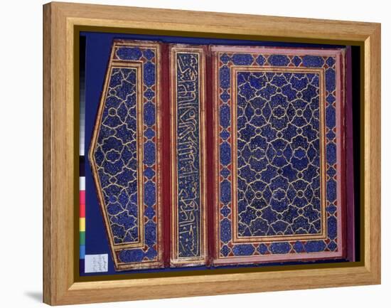 Inner Face of a Koran Case with a Thulth Inscription on the Binding-null-Framed Premier Image Canvas