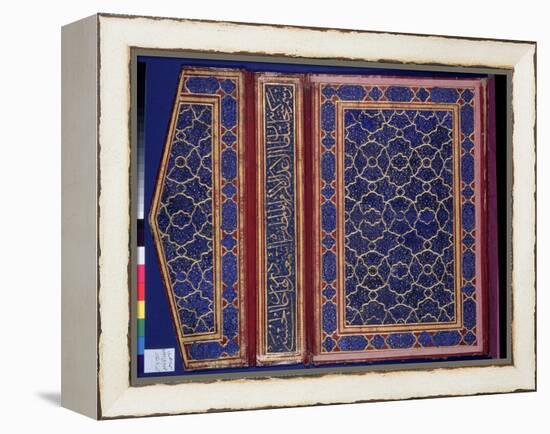 Inner Face of a Koran Case with a Thulth Inscription on the Binding-null-Framed Premier Image Canvas