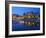 Inner Harbour with the Empress Hotel at Night, Victoria, Vancouver Island, British Columbia, Canada-Martin Child-Framed Photographic Print