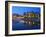 Inner Harbour with the Empress Hotel at Night, Victoria, Vancouver Island, British Columbia, Canada-Martin Child-Framed Photographic Print