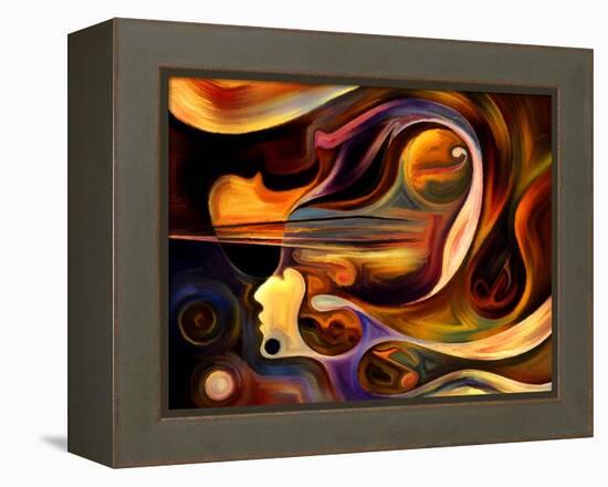 Inner Melody Series. Abstract Design Made of Colorful Human and Musical Shapes on the Subject of Sp-agsandrew-Framed Stretched Canvas