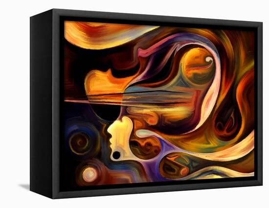 Inner Melody Series. Abstract Design Made of Colorful Human and Musical Shapes on the Subject of Sp-agsandrew-Framed Stretched Canvas