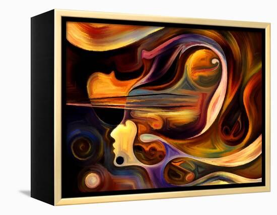 Inner Melody Series. Abstract Design Made of Colorful Human and Musical Shapes on the Subject of Sp-agsandrew-Framed Stretched Canvas