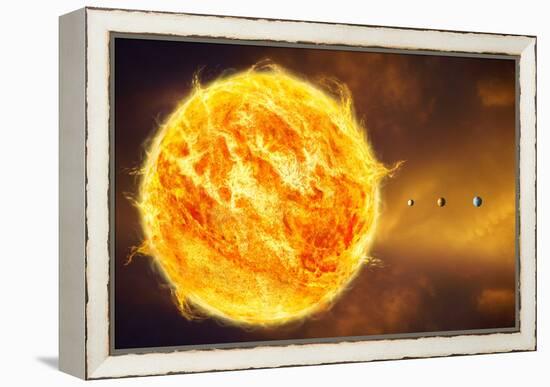 Inner Solar System, Artwork-Henning Dalhoff-Framed Premier Image Canvas