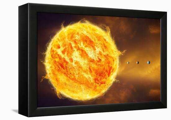 Inner Solar System, Artwork-Henning Dalhoff-Framed Premier Image Canvas