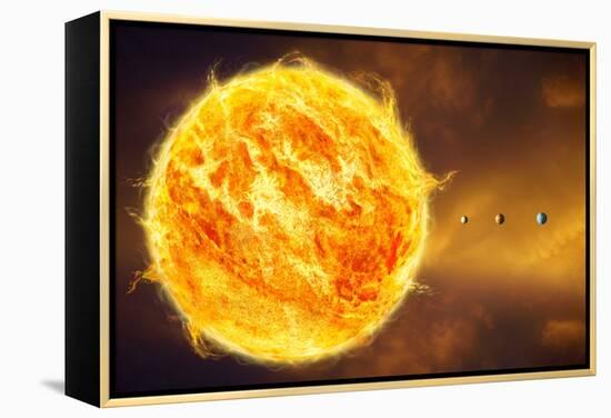 Inner Solar System, Artwork-Henning Dalhoff-Framed Premier Image Canvas