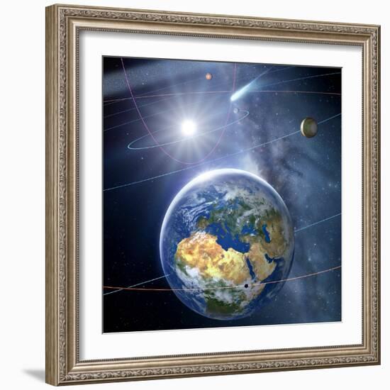 Inner Solar System, Artwork-Detlev Van Ravenswaay-Framed Premium Photographic Print