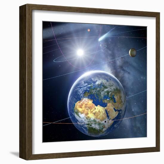 Inner Solar System, Artwork-Detlev Van Ravenswaay-Framed Premium Photographic Print