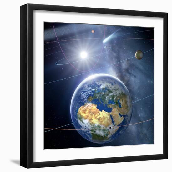 Inner Solar System, Artwork-Detlev Van Ravenswaay-Framed Premium Photographic Print