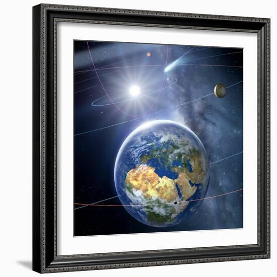 Inner Solar System, Artwork-Detlev Van Ravenswaay-Framed Premium Photographic Print