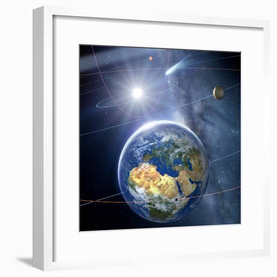 Inner Solar System, Artwork-Detlev Van Ravenswaay-Framed Premium Photographic Print