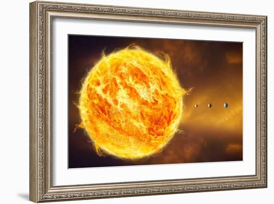 Inner Solar System, Artwork-Henning Dalhoff-Framed Photographic Print