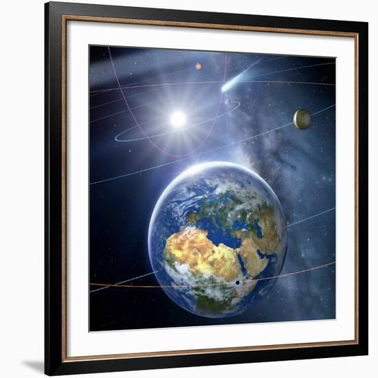 Inner Solar System, Artwork-Detlev Van Ravenswaay-Framed Photographic Print