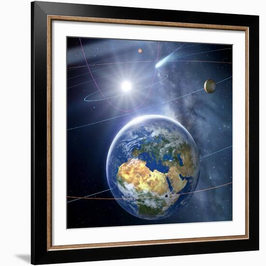 Inner Solar System, Artwork-Detlev Van Ravenswaay-Framed Photographic Print