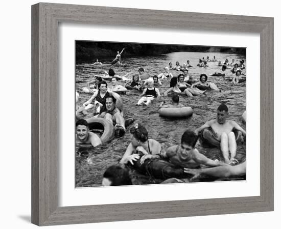 Inner Tube Floating Party on the Apple River-Alfred Eisenstaedt-Framed Photographic Print