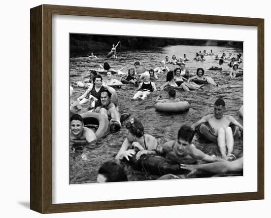 Inner Tube Floating Party on the Apple River-Alfred Eisenstaedt-Framed Photographic Print