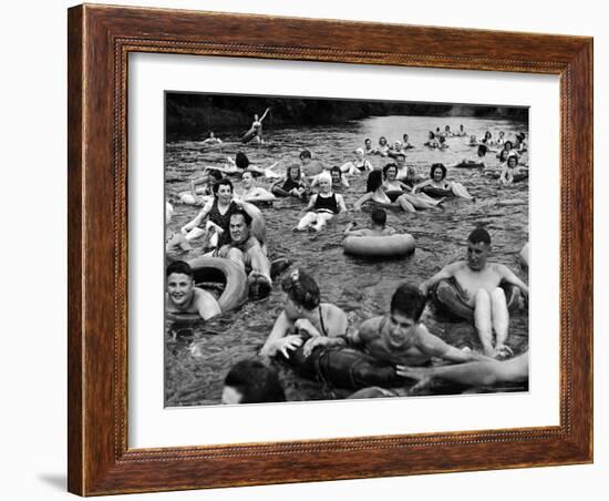 Inner Tube Floating Party on the Apple River-Alfred Eisenstaedt-Framed Photographic Print