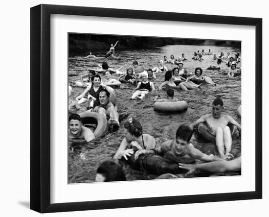 Inner Tube Floating Party on the Apple River-Alfred Eisenstaedt-Framed Photographic Print