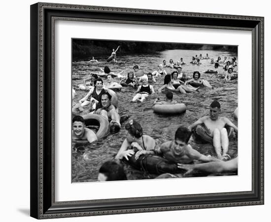 Inner Tube Floating Party on the Apple River-Alfred Eisenstaedt-Framed Photographic Print