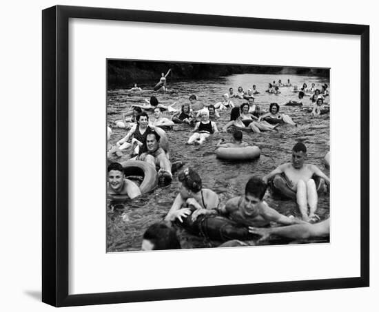 Inner Tube Floating Party on the Apple River-Alfred Eisenstaedt-Framed Photographic Print