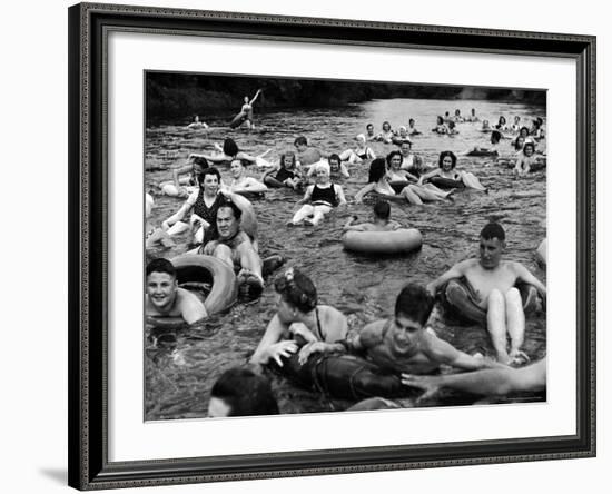 Inner Tube Floating Party on the Apple River-Alfred Eisenstaedt-Framed Photographic Print