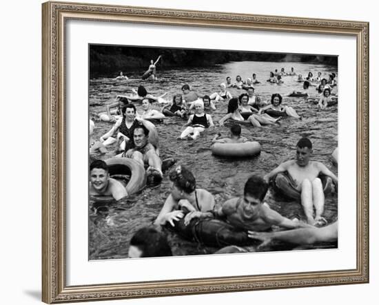 Inner Tube Floating Party on the Apple River-Alfred Eisenstaedt-Framed Photographic Print