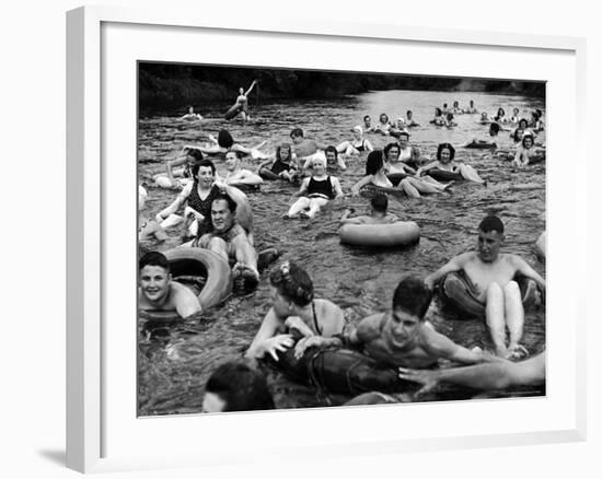 Inner Tube Floating Party on the Apple River-Alfred Eisenstaedt-Framed Photographic Print