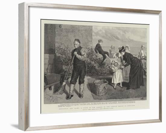 Innocence and Crime, a Scene in the Garden of the Convict Prison at Portland-Robert Barnes-Framed Giclee Print