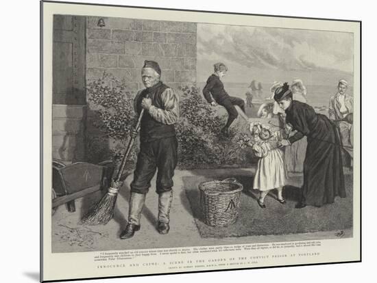 Innocence and Crime, a Scene in the Garden of the Convict Prison at Portland-Robert Barnes-Mounted Giclee Print