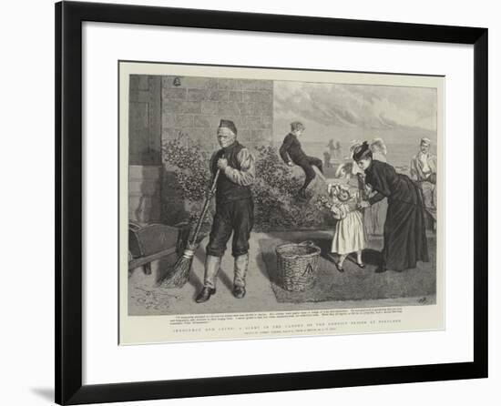 Innocence and Crime, a Scene in the Garden of the Convict Prison at Portland-Robert Barnes-Framed Giclee Print