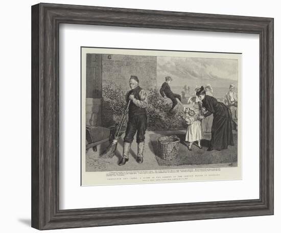Innocence and Crime, a Scene in the Garden of the Convict Prison at Portland-Robert Barnes-Framed Giclee Print