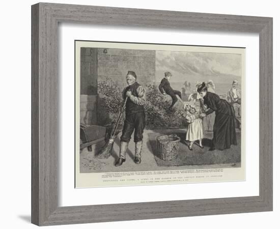 Innocence and Crime, a Scene in the Garden of the Convict Prison at Portland-Robert Barnes-Framed Giclee Print