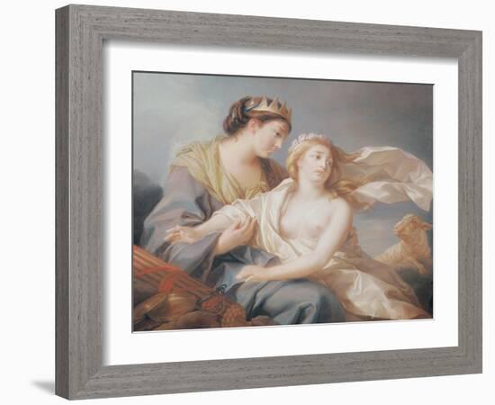Innocence Takes Refuge in the Arms of Justice-Elisabeth Louise Vigee-LeBrun-Framed Giclee Print