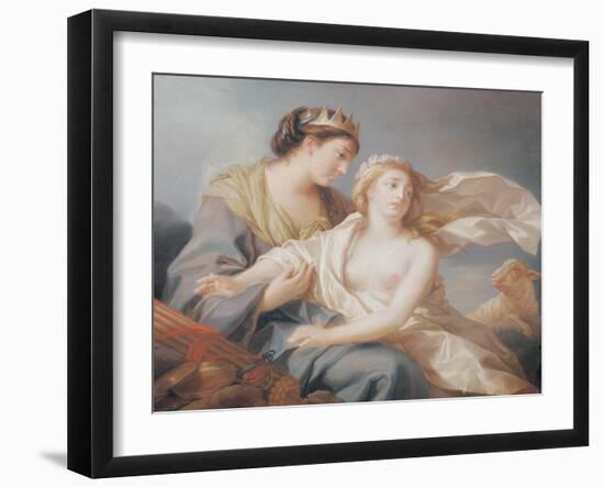 Innocence Takes Refuge in the Arms of Justice-Elisabeth Louise Vigee-LeBrun-Framed Giclee Print