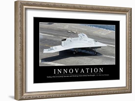 Innovation: Inspirational Quote and Motivational Poster-null-Framed Photographic Print